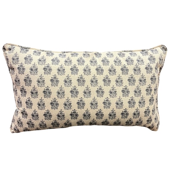 Throw Pillow Gray & Cream 19” x 11” - Picture 1 of 6